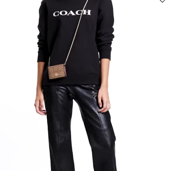 NEW! Coach Mini Wallet On A Chain signature canvas - Picture 2 of 10